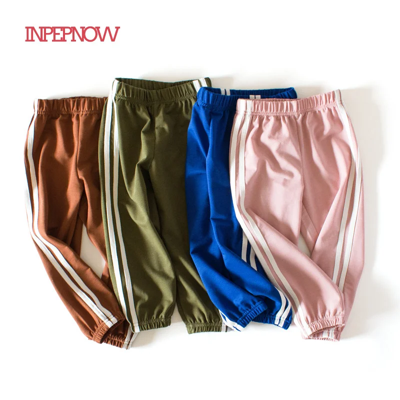 

INPEPNOW 9 Color Striped Boys Pants for Girls 2020 Spring Autumn Boy Child Trousers Solid Sweatpants Mardi Gras Clothes CK001
