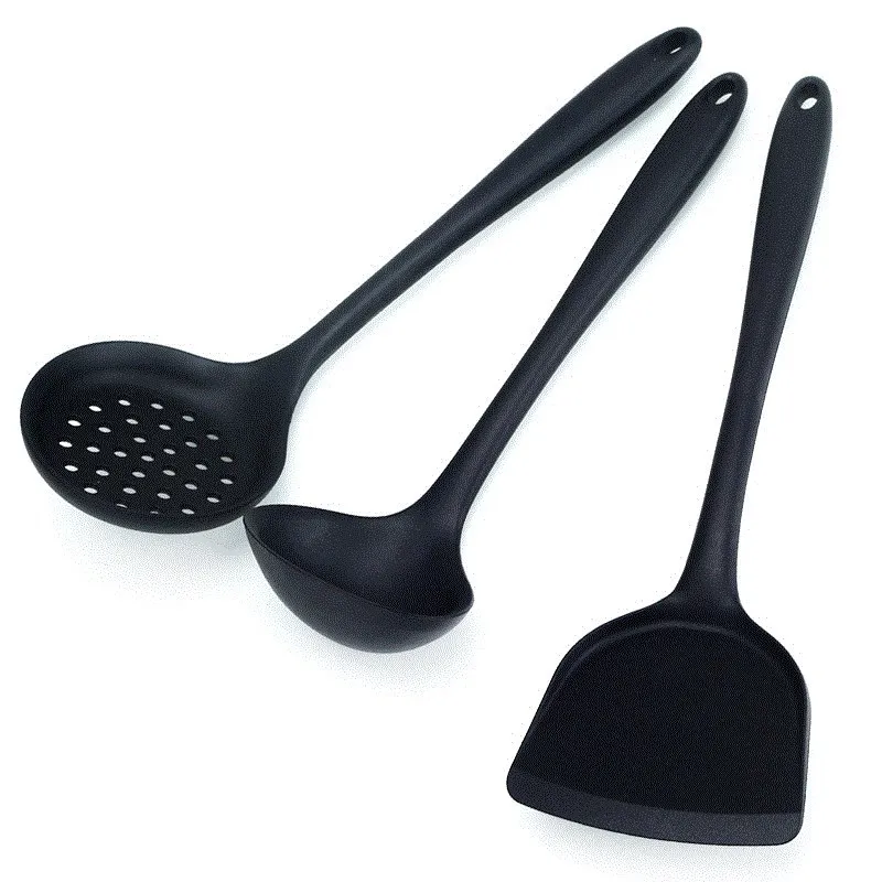 

ERMAKOVA 3-Pieces Kitchen Cooking Utensil Set Tool Turner Skimmer Spoon Soup Ladle Heat-Resistant Non-Stic kKitchen Gadget