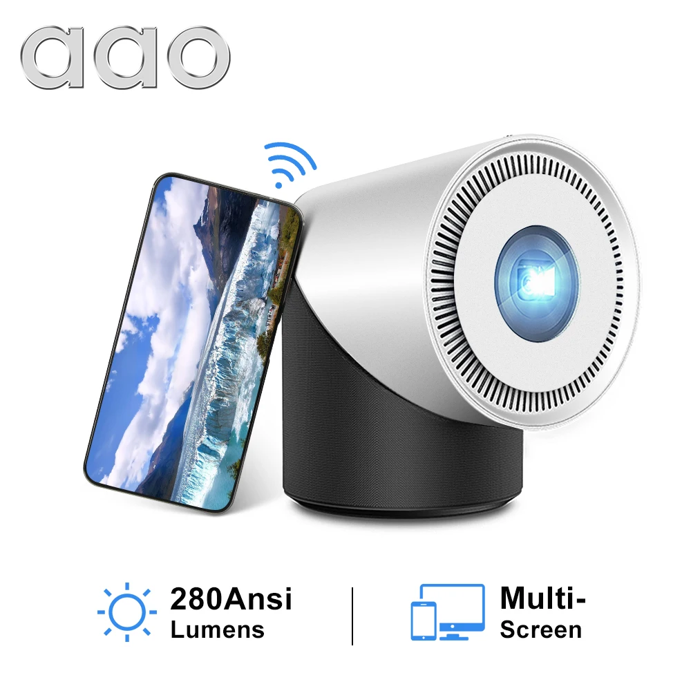 Аао S211 DLP мини-проектор Портативный HD 1080P Android IOS смарт-телефон Wi-Fi Beamer обмена