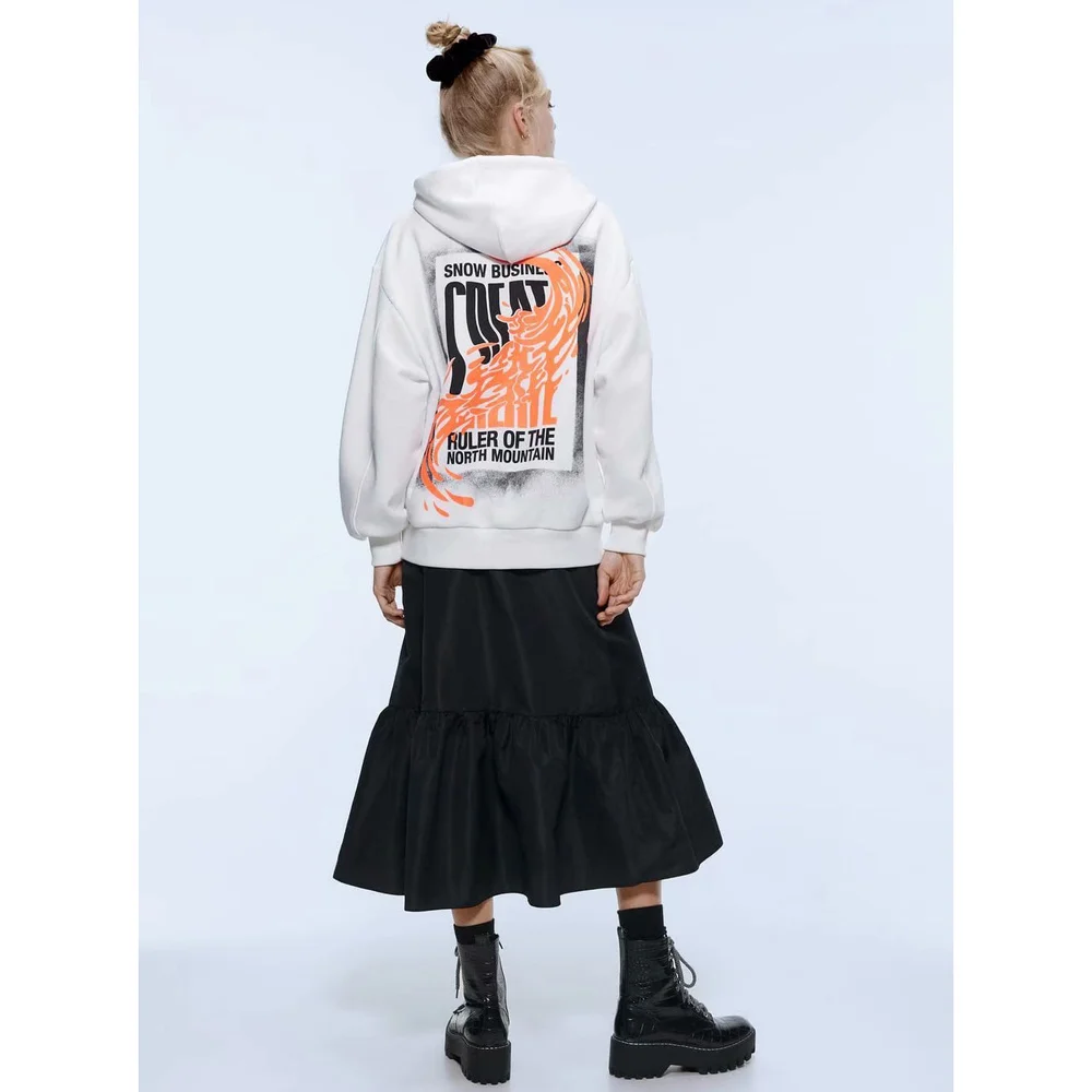 Толстовка с принтом принцессы Kawaii, новинка, женские белые свитшоты Kawaii, негабаритный пуловер в стиле Харадзюку, хип-хоп, толстовки, толстовка
