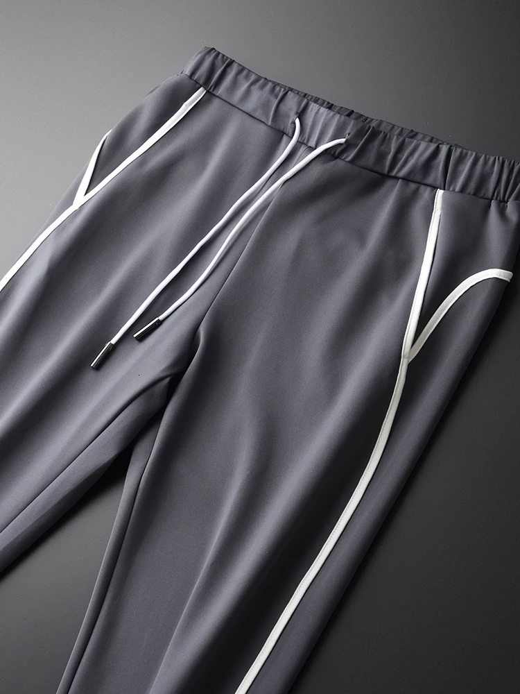 Мужские толстовки Роскошные высокой плотности спандекс ткань Slim Fit Толстовка для мужчин 2 шт.(толстовки+ брюки) серый мужские толстовки с капюшоном