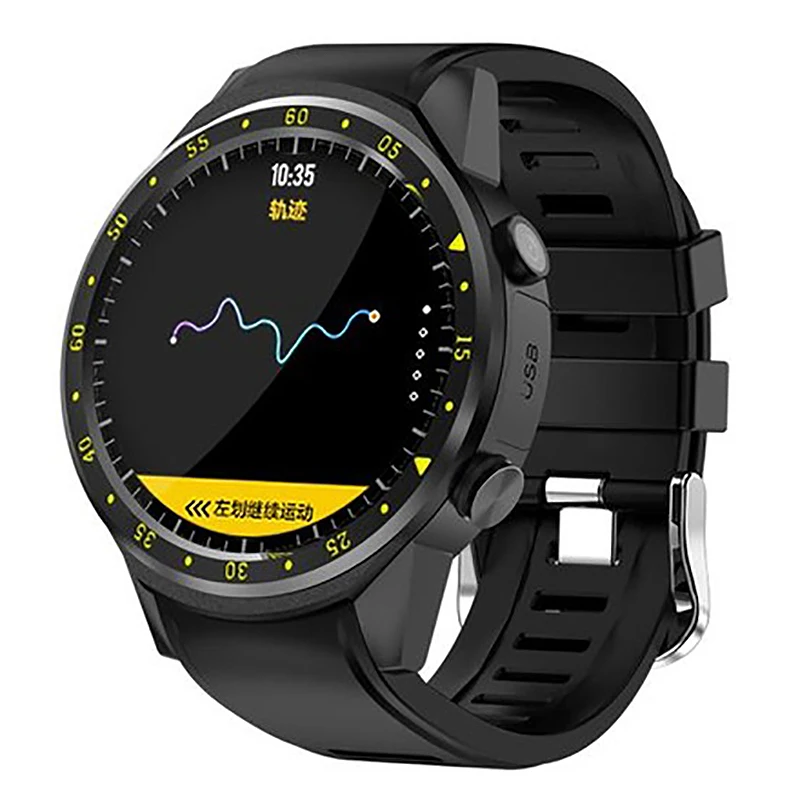 

GPS Smart Watch Men with SIM Card F1 Smart Watches Heart Rate Detection Sport Phone Connected Watch Android IOS Clock Black
