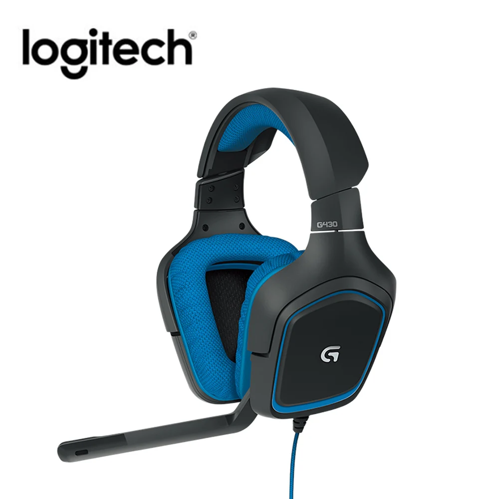 Игровая стереогарнитура logitech G430 7,1 с объемным звучанием, проводные наушники с USB, регулируемые наушники с шумоподавлением, вращающиеся амбушюры для ПК/PUBG