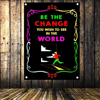 

Retro Designs Motivational Quote Workout Gym Posters Flag & Banner,Wall Hanging Classroom Office Wall Art Home Decoration H7