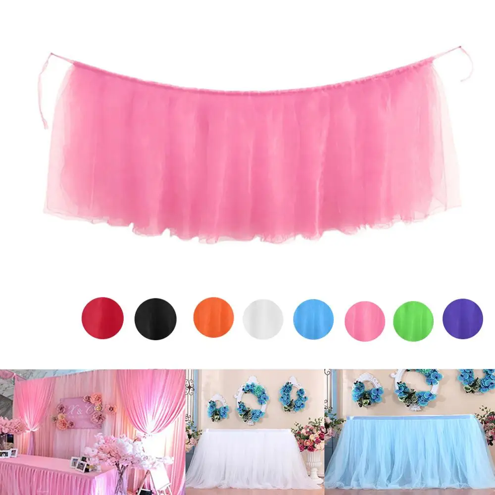 100 x 70 cm Multicolor Table Skirt Cover Birthday Wedding Festive Birthday Party Home Decor Table Cloth