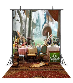 

background for photography Alice in wonderland mushroom photo background Fairy Tale Backdrops for photo studio children party