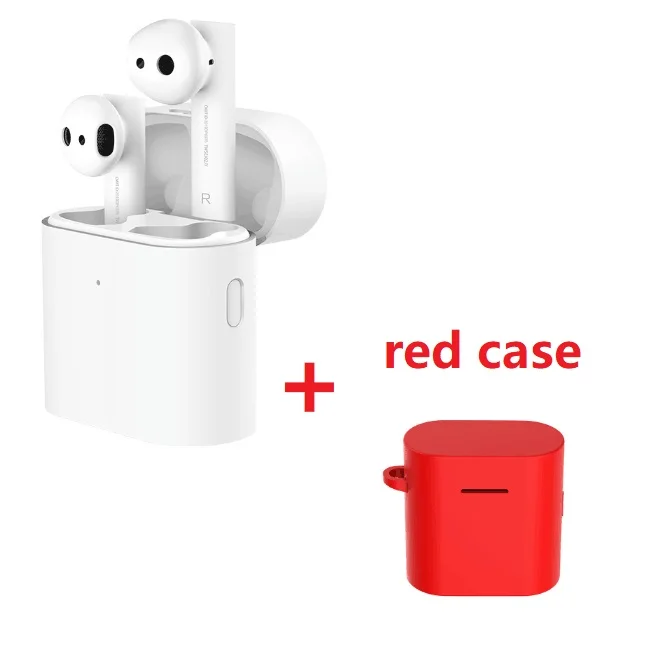 Оригинальные Xiao mi Airdots Pro 2 air 2 mi True беспроводные наушники 2 TWS наушники LHDC Tap управление двойной микрофон ENC - Цвет: add red case
