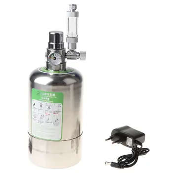 

Aquarium DIY CO2 Generator System Stainless Steel Bottle Tools Pressure Gauge H37D
