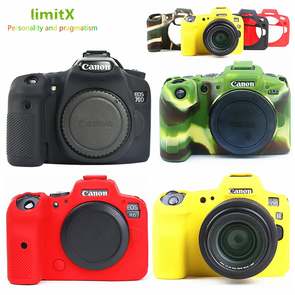 Soft-Silicone-Skin-Case-Protective-Body-Cover-DSLR-Camera-Bag-For-Canon ...