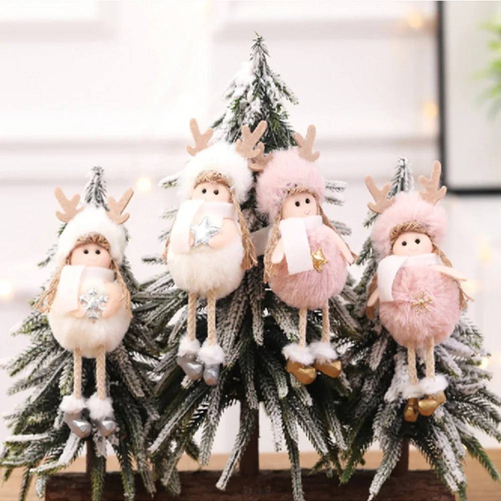 Милый плюшевый Рождественский Ангел Кукла веселые рождественские украшения для дома елки эльфа украшения Adornos Navidad год