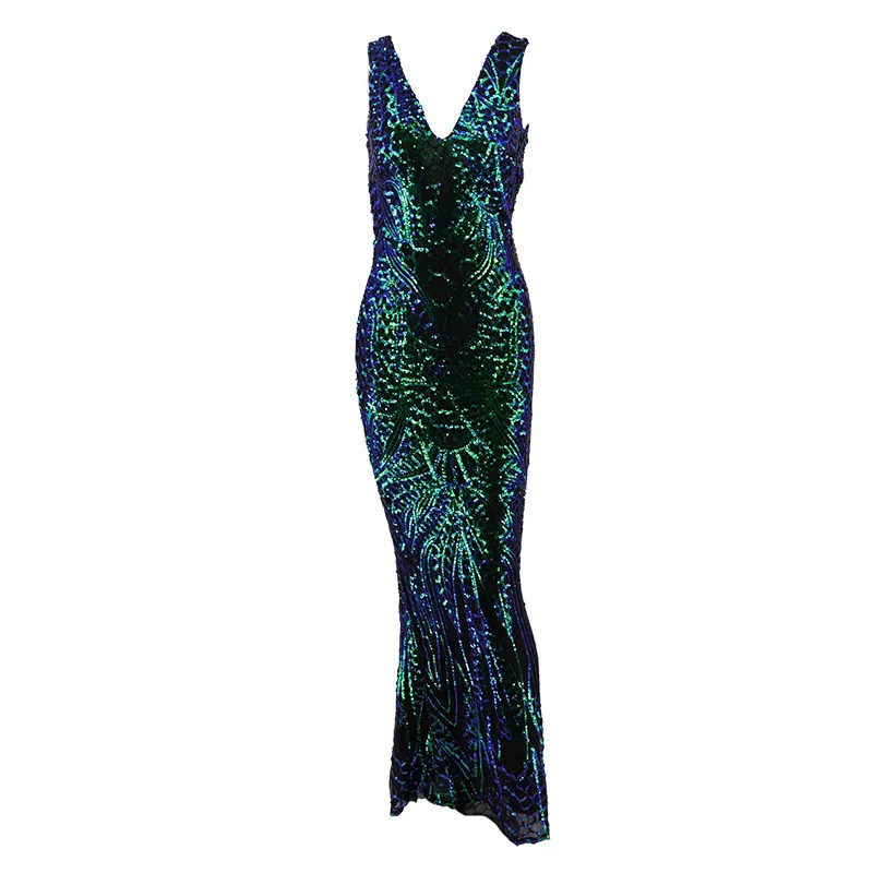 HAMBELELA 2020 Beautiful Angel Wings Sequin Evening Dresses For Women Long Vestido De Festa Evening Gowns Vestidos Elegante (10)
