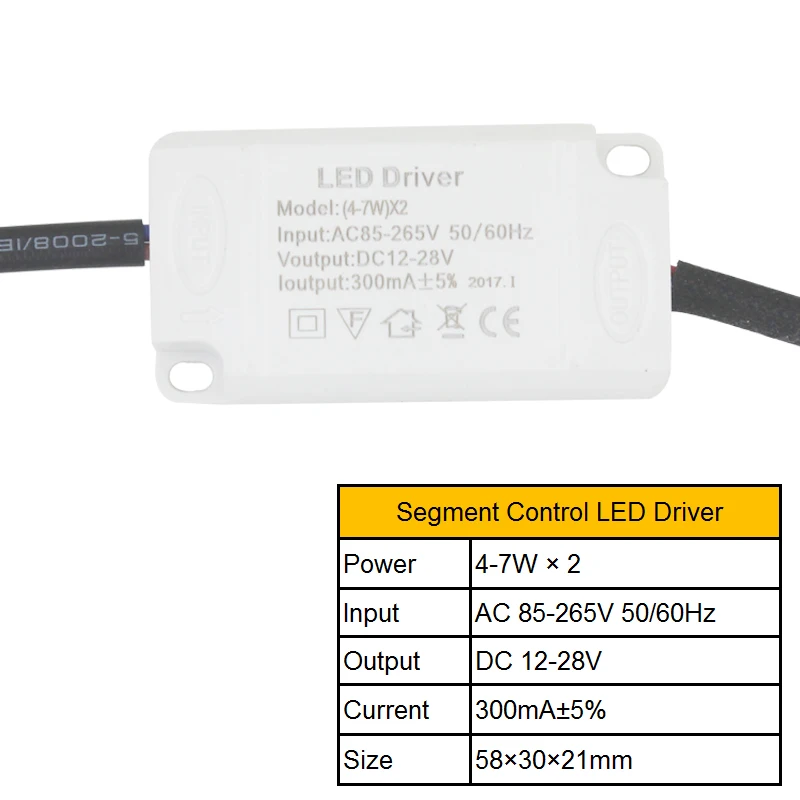 4-7W AC85-265V с драйвером постоянного тока для светодиода силового трансформатора трехцветный сегментный контроль балласта подходит для Светодиодный потолочный светильник - Цвет: 4-7W