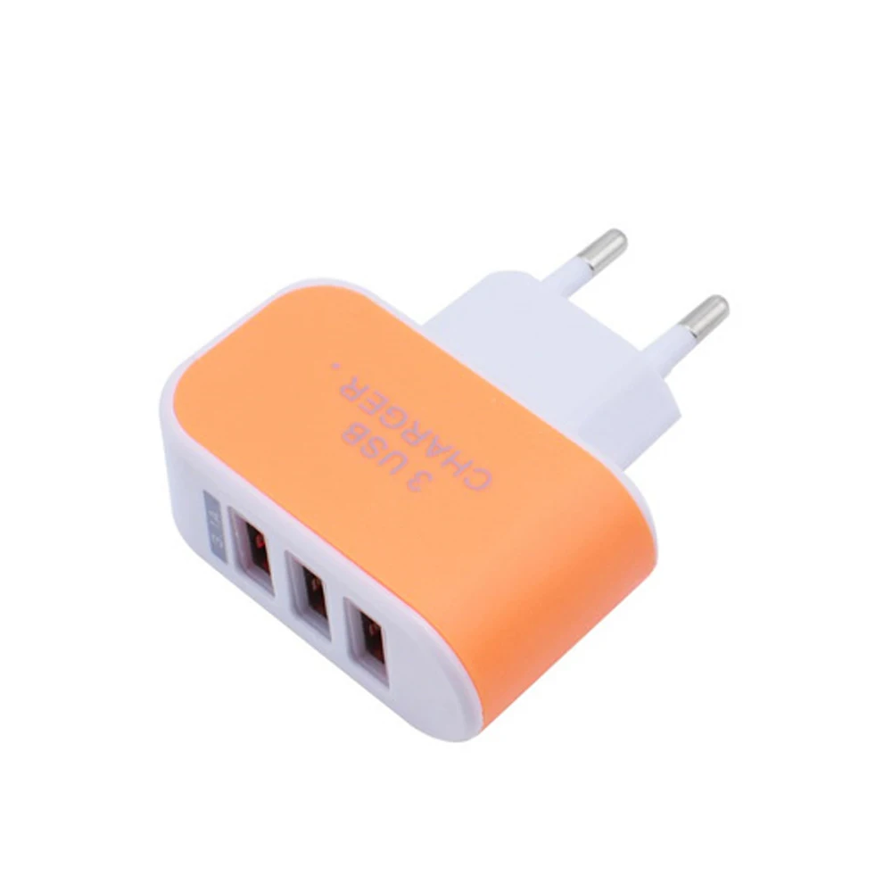 Универсальный 3 USB источника питания Адаптеры портативный домашний Путешествия AC зарядное устройство адаптер со светодиодный светильник-индикатор для планшеты и смартфоны