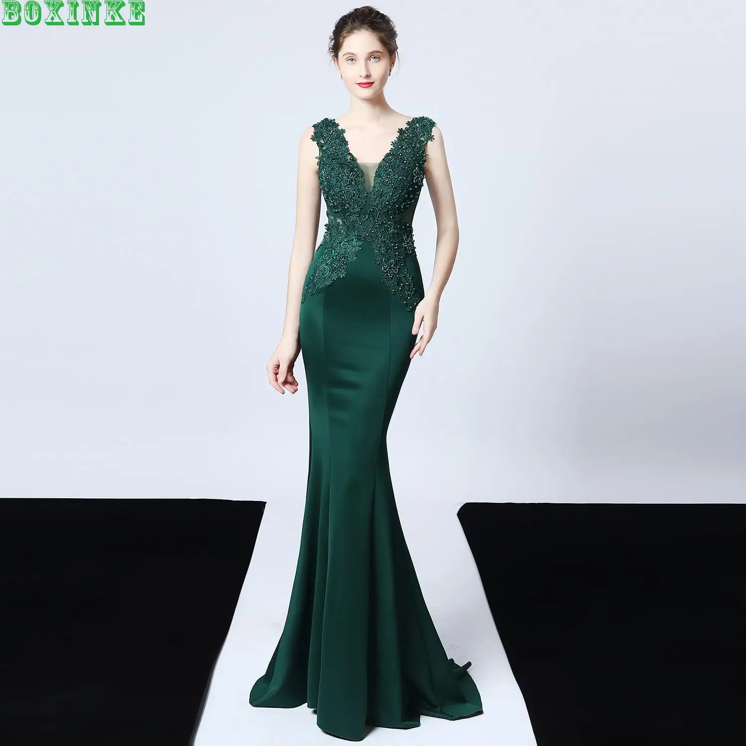 2019 Verkoop Polyester Spandex Mesh Lanon Zanzea Vadim Plus Size Nieuwe Hand-Made Applique Kralen Lange Jurk Party Slim sexy Fishtail 2019 Verkoop Polyester Spandex Mesh Lanon Zanzea Vadim Plus Size Nieuwe Hand-Made Applique Kralen Lange Jurk Party Slim sexy Fishtail