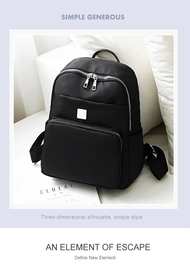 WOMEN'S Backpack Large-Volume Business Computer Bag Nylon Oxford Cloth Backpack New Style Casual School Bag