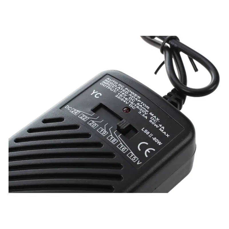 80W 15 V-24 V Мульти автомобильная зарядка для ноутбука