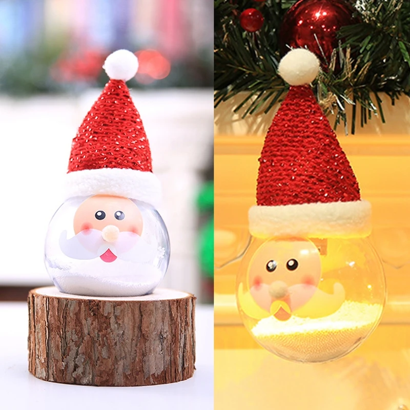

1pcs New Christmas Bulb Christmas Decoration with Bubble Christmas Ball Creative Father Snowman Christmas Tree Decoration Santa