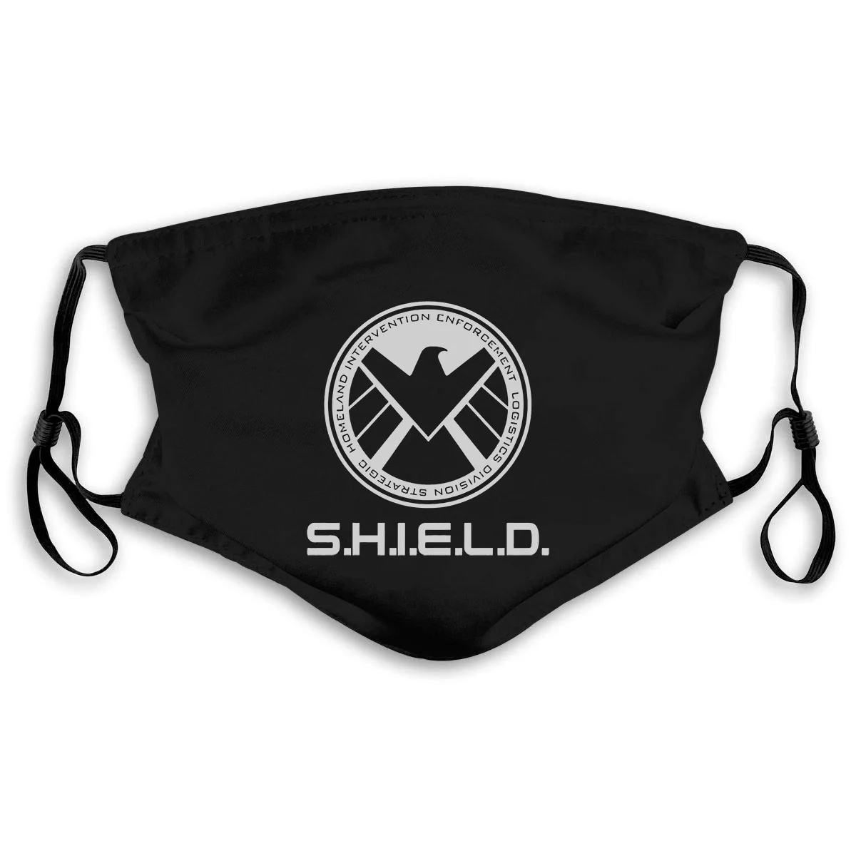 Маска Marvels Agent Of Shield PM2.5 для мужчин и женщин с принтом в стиле хип-хоп Черная |