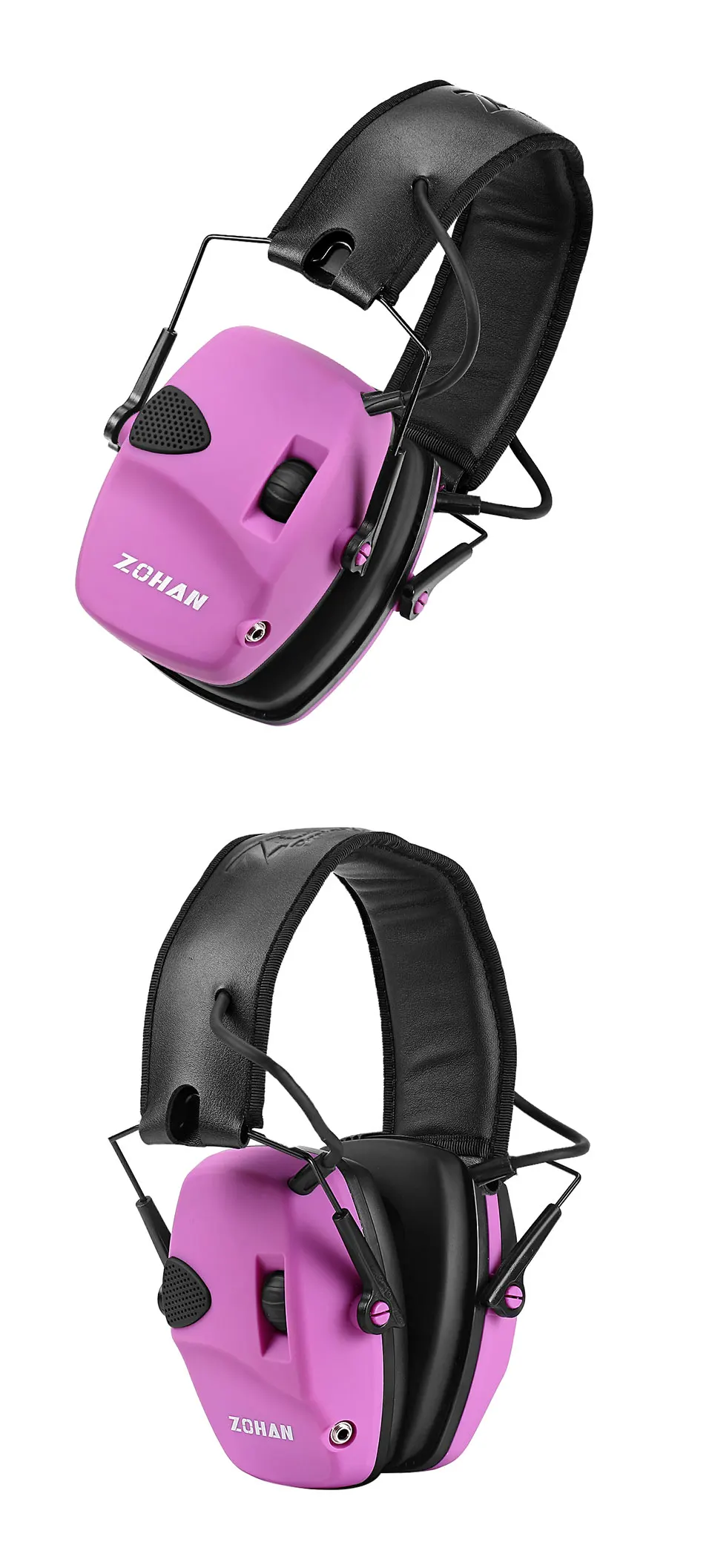 ZOHAN electronic hearing protection shooting Earmuffs Ear Protection Hunting protective Anti-noise headphone for women ear muff