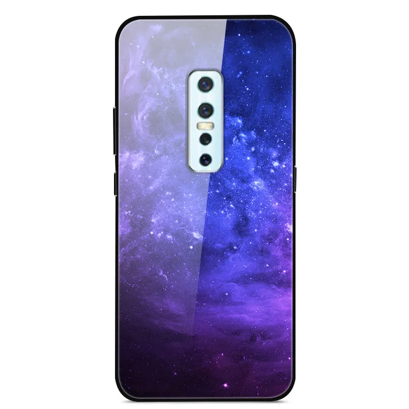 ДЛЯ Vivo V17 Pro Чехол закаленное стекло планета Космос крышка стеклянная задняя крышка для Vivo V17 Pro Coque оболочка для Vivo V17Pro V17 Pro