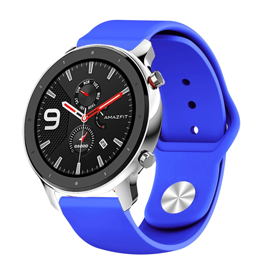 Цветные часы-браслет ремешок для Huami Amazfit GTR 47 мм/Stratos 2 2S спортивный мягкий силиконовый 22 мм браслет для Garmin Vivomove Новинка