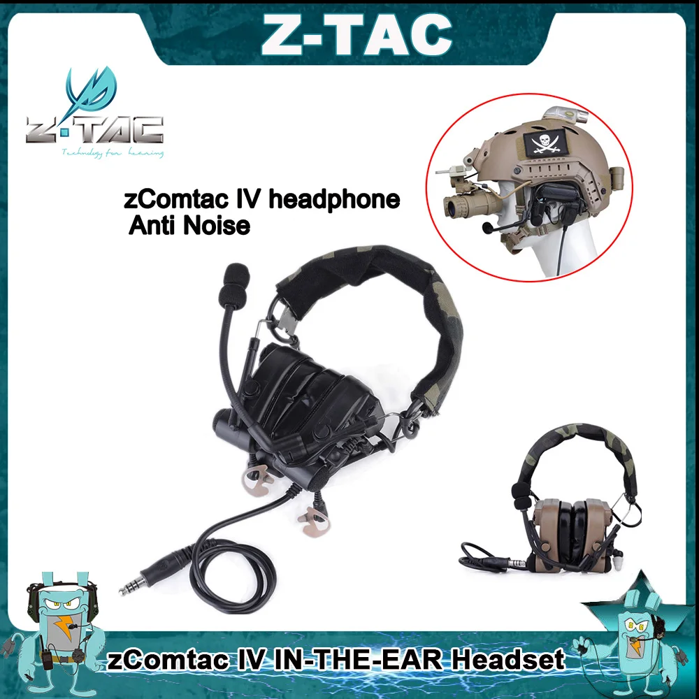 

Z-TAC Tactical zComtac IV IN-THE-EAR Headsets Airsoft Noise Canceling Headphone Military Anti Noise Earphone For Wargame AEG GBB