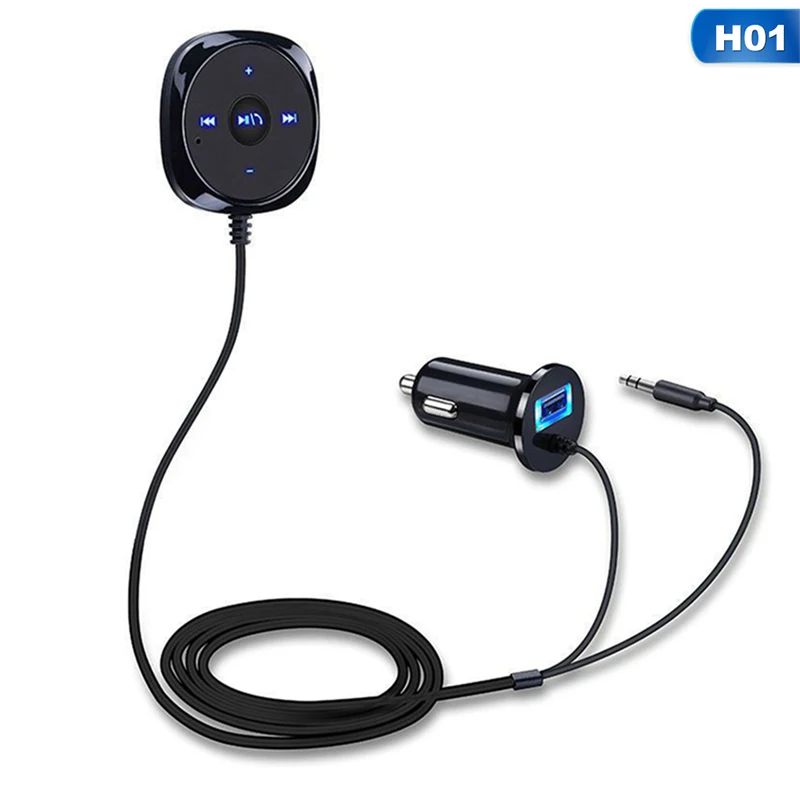 Высокое качество Автомобильный Bluetooth аудио приемник Авто Аудио громкой связи музыкальный приемник адаптер USB зарядное устройство - Название цвета: H01