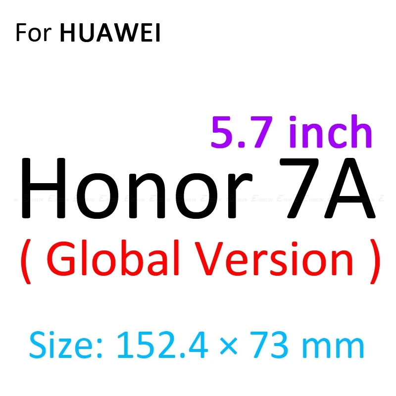 20D полное покрытие стекла для huawei Honor 7C 7A 8S 8A 8X 9X Pro Премиум Защитная пленка из закаленного стекла - Цвет: For Honor7A 5.7inch