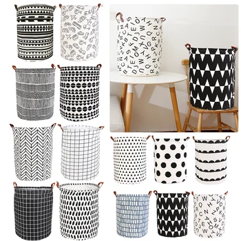 

Laundry Basket Waterproof Dirty Clothes Storage Basket Hamper Children Toy Storage Basket Portable Laundry Organizer 40*50cm