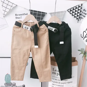 

2 3 4 5 6 Years Toddler Boy Pants Casual Belt Autumn Trousers 2019 New Kids Pants Baby Boys Harem Pants High Quality Wholesale