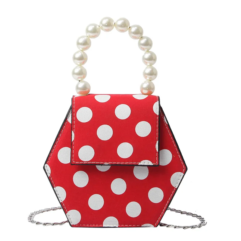 

ABZC-Women'S Handmade Pearl Bag Dotted Tote Wallet Evening Handmade Pearl Bag Ladies Beaded Fashion Handbag