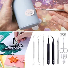7 paquets vinyle désherbage artisanat ensemble d'outils pour Silhouettes Cameos lettrage multicolore Scrapbooking ensembles lettrage accessoires Handmad