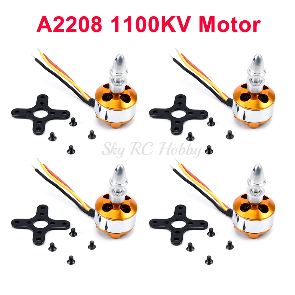 1 / 2 4 шт. A2208 KV1100 2208 1100KV бесщеточный электродвигатель постоянного тока для RC