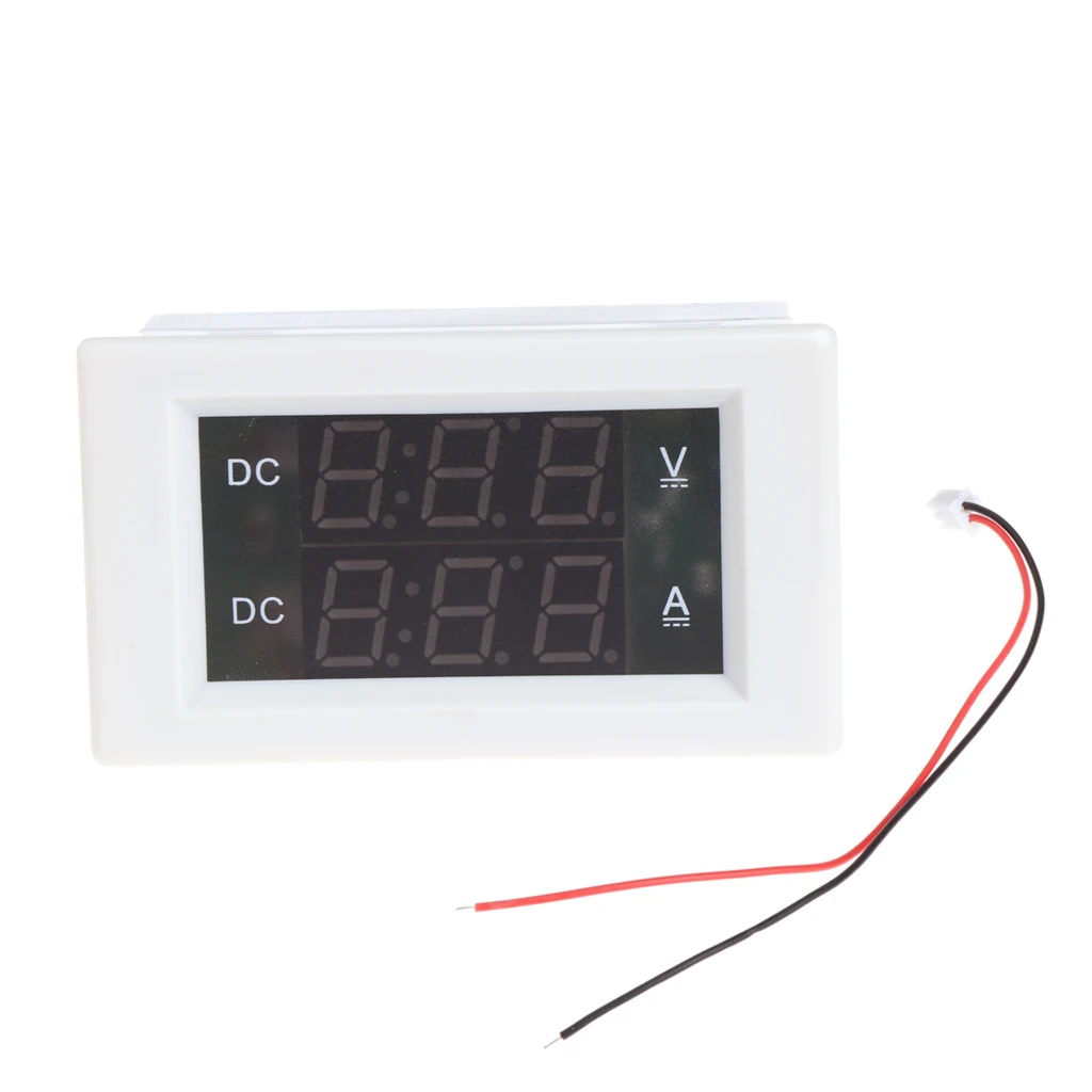 White DC 100V 20A ЖК-цифровой вольтметр Амперметр вольт ампер тестер Манометр красный+ зеленый светодиодный дисплей - Цвет: White