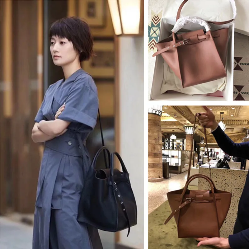 

New High-quality Leather Vegetable Basket, Ladies Bag Shoulder Bag, Simple and Stylish Handbag