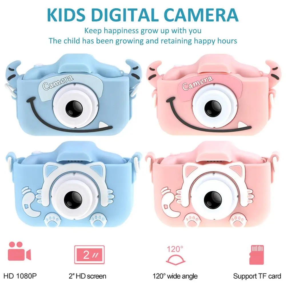 Мини мультяшная детская камера креативная HD цифровая портативная 1080P для детей