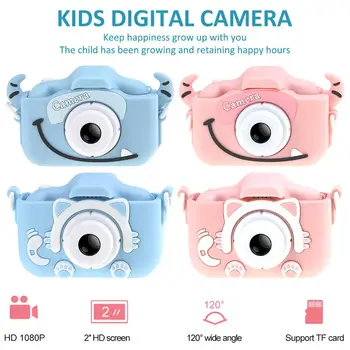 

Mini Cartoon Kids Camera Creative Children's Camera HD Digital Camera Portable 1080P Camera For Kids Birthday Christmas Gift