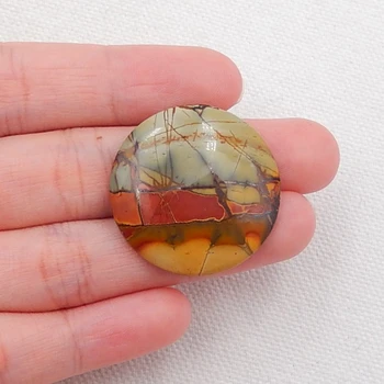 

Wholesale Natural Gemstone 1pcs Multi-Color Picasso Jasper fashion Round cabochon ,28x28x5mm，7.9g