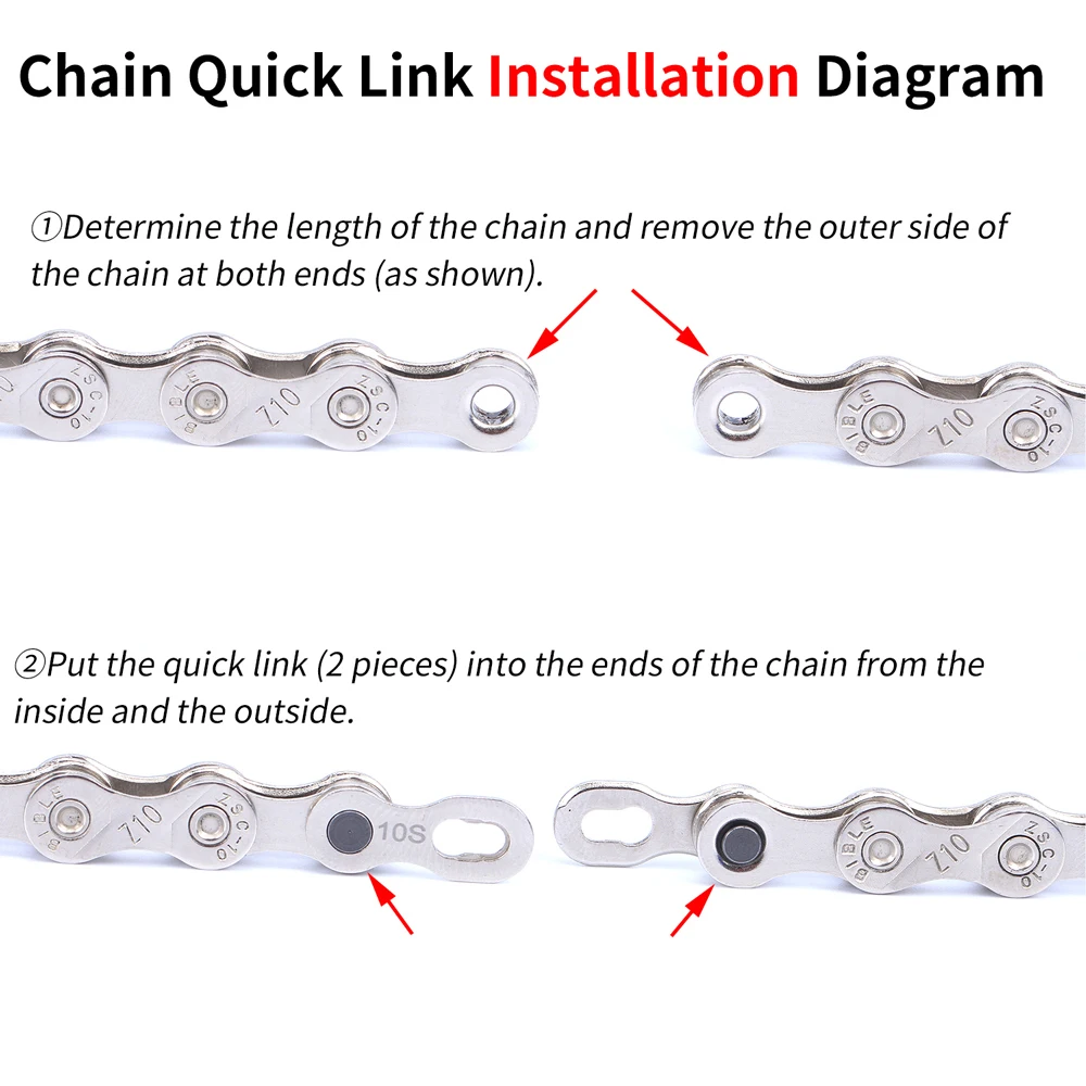 1 Pair/5 Pair Bike Chains Mountain Bike Bicycle Chain Connector for 6 7 8 9 10 11 Speed Quick Master Link Joint Chain Bike Parts
