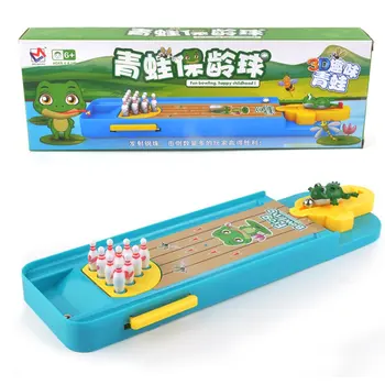 

Children Bowling Little Frog Catapult Ball Toy Mini Bowling Table Table Shooting Game Visual Training Early Educatio 1 Set