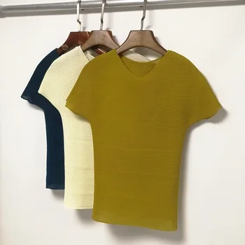 

Pleated T-shirt Women's Short Sleeve 2020 Summer Fashion Top