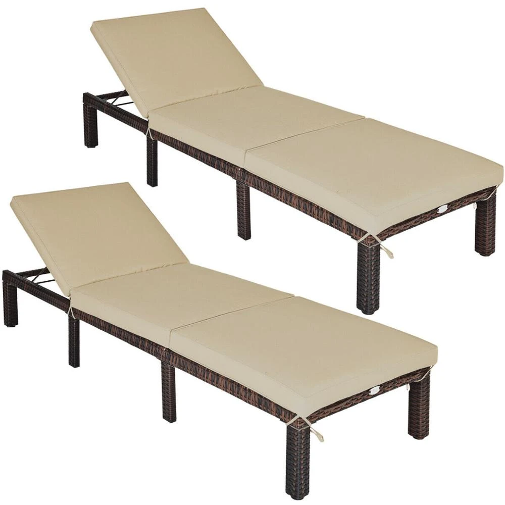 cushioned sun loungers