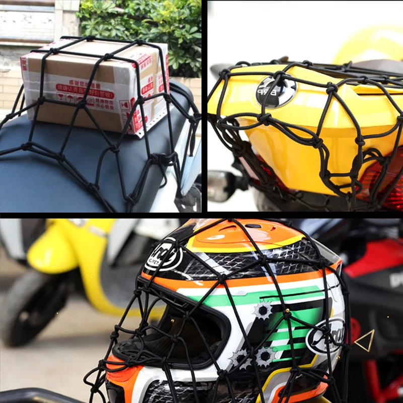 Motorcycle Parts Good Reflective Helmet Net Modification Accessories  Luggage Pocket Sports Moto Tank Fixed Rope - AliExpress