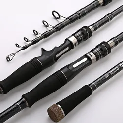 HFBIRDS Carbon Telescopic Fishing Rod  Spinning  Power MH 1.8/2.1/2.4/2.7/3.0/3.6m Ultra light Spinning Rod Fishing tackle