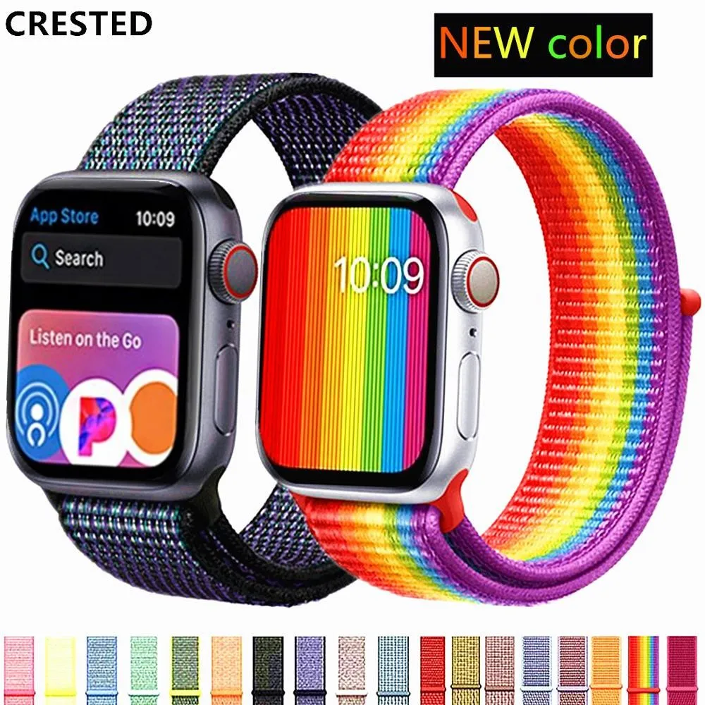 

Strap For Apple Watch band 44mm 40mm apple watch 4 3 5 band Sport loop iwatch 42mm 38mm band correa pulseira nylon watchband