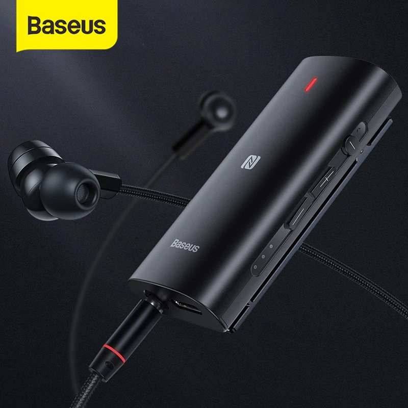Baseus Aux bluetooth 5 0 Receiver for Earphone Headphones Earbuds Microphone 3 5mm Jack USB Bluetooth Audio Adapter With Battery