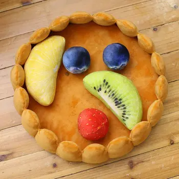 

Winter Cat Dog Bed Mat Pet Cake Shaped Cushion Plush Cat Dog Mat Kennel Cat Litter Warm Innovative Bed Fruit Egg Tart Pet Nest