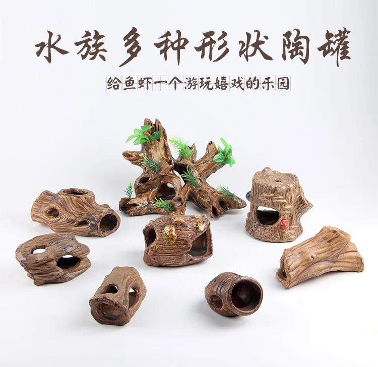 

Aquarium Pots Decoration Shaped Landscaping Decorations Fish Tank Pet Shrimp Cichlids to Avoid House Reproduction Fish Nest
