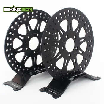 

BIKINGBOY Front Rear Brake Discs Disks Rotors For Harley 1584 FXDF Fat Bob FXDWGi FXDB Street Bob 2008-2017 FXDL 2008-2009