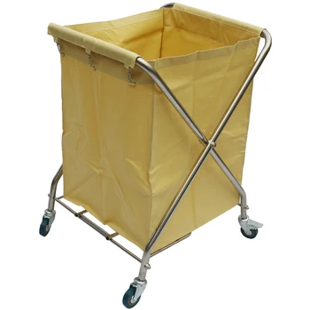 

Hotel room multifunctional trolley stainless steel detergent quilt service package Motel cleaning car